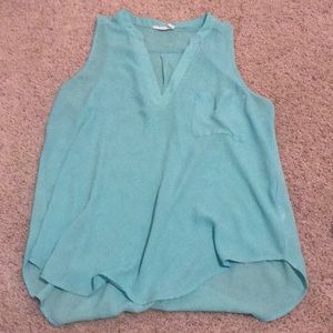 Light turquoise sheer tank